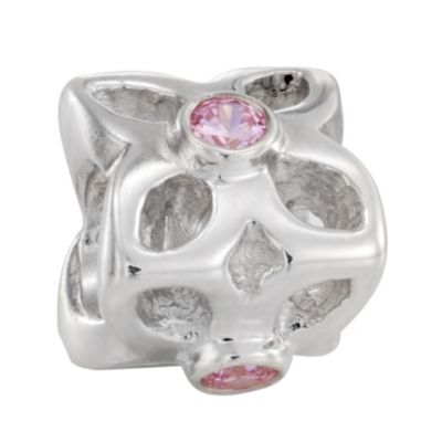 Pandora sterling silver and pink cubic zirconia flower bead - Product number 6585221