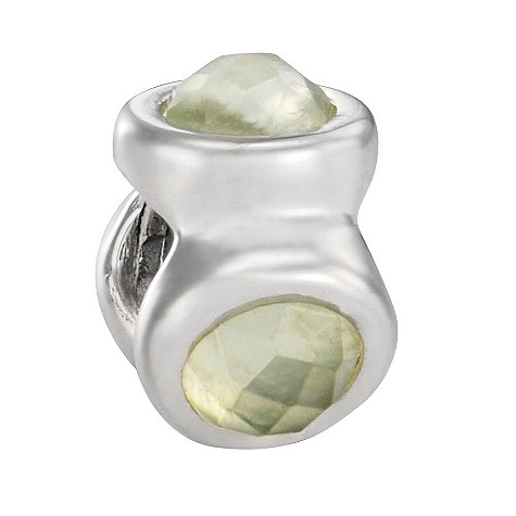 pandora sterling silver and prehnite ovals bead