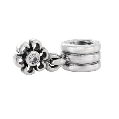 Pandora sterling silver and cubic zirconia flower charm - Product number 6585477