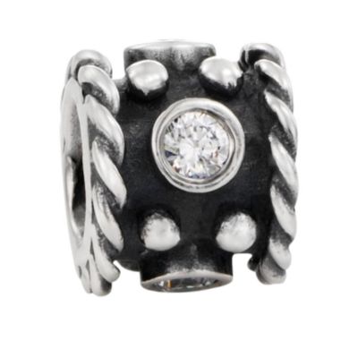 Pandora sterling silver and cubic zirconia eternity bead