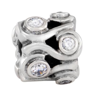 sterling silver cubic zirconia ripples