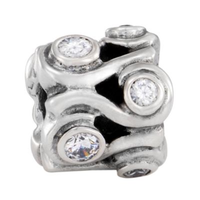 pandora sterling silver cubic zirconia ripples