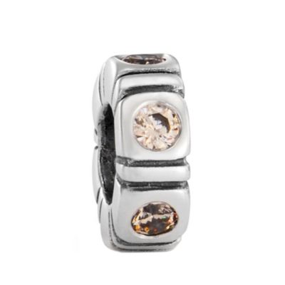 Pandora silver promise champagne cubic zirconia spacer - Product number 6586562