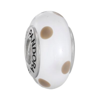 Pandora Murano white glass and silver bead with spots - Product number 6586589