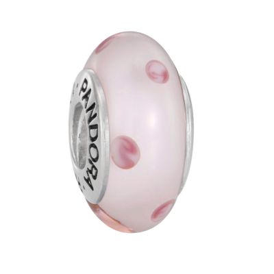 Pandora Murano glass and sterling silver pink spot bead - Product number 6586627