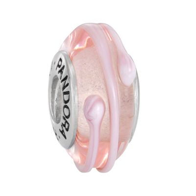 Pandora Murano glass and sterling silver pink spiral bead - Product number 6586635