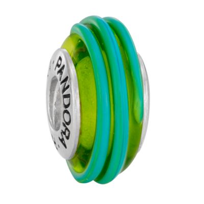Pandora Murano glass and silver lime and green spiral bead - Product number 6586686