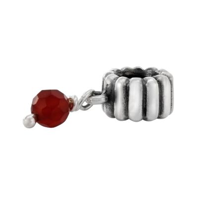 pandora sterling silver carnelian July