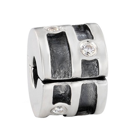 pandora sterling silver and cubic zirconia clip