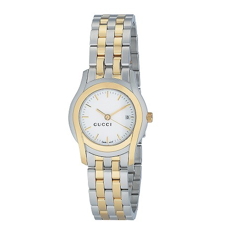 Unbranded G Class ladies white dial bracelet watch.