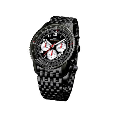 Rotary Aquaspeed Men` Ion Plated Chronograph Watch