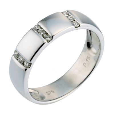 9ct white gold ladies