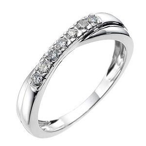 18ct white gold quarter carat diamond wedding ring - Product number ...
