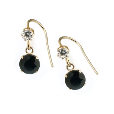 9ct Yellow Gold Sapphire cubic Zirconia Drop Earrings - Product number 6620213