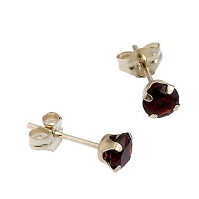 9ct Yellow Gold Garnet Stud Earring 4mm - Product number 6620221