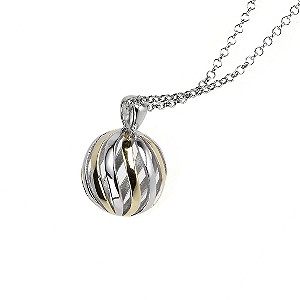 Sphere of Life Sterling Silver 18ct Yellow Gold 18 Necklace