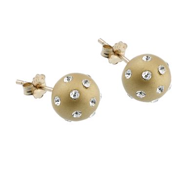 9ct Yellow Gold Moon Stud Earrings