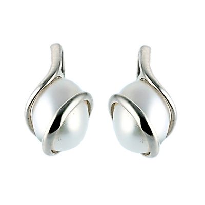 9ct White Gold Cultured Freshwater Pearl Earrings - Product number ...