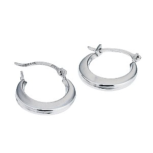 9ct White Gold 10mm Baby Creole Earrings9ct White Gold 10mm Baby Creole Earrings