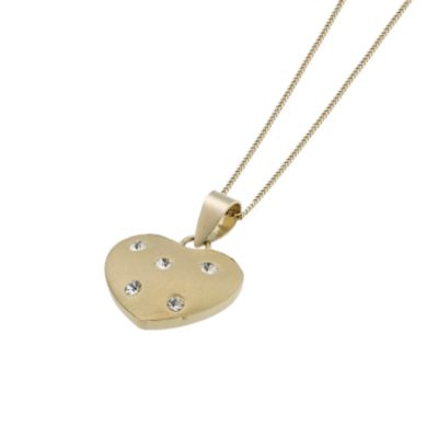 9ct Yellow Gold Moon Heart Pendant