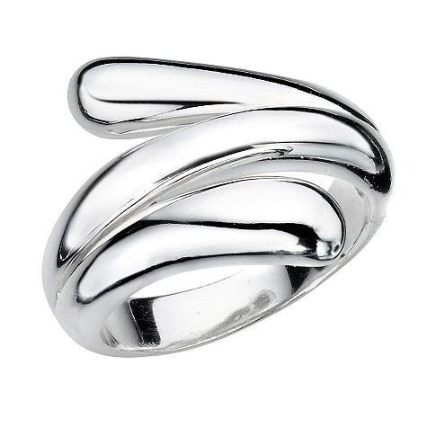 silver organic flick rings - size N