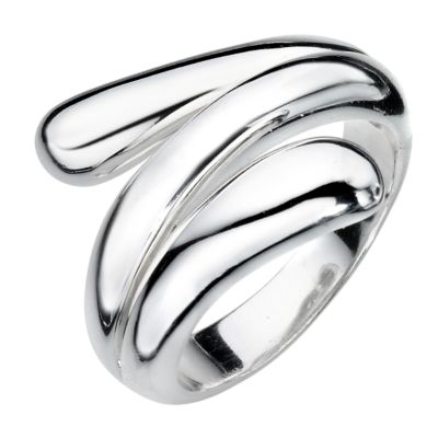 Sterling silver organic flick rings - size N - Product number 6629733
