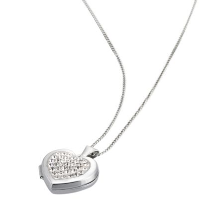 crystal heart locket