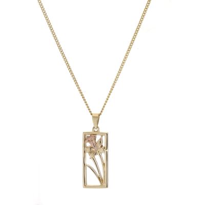 Clogau 9ct Rose and Yellow Gold Daffodil Pendant - Product number 6633951