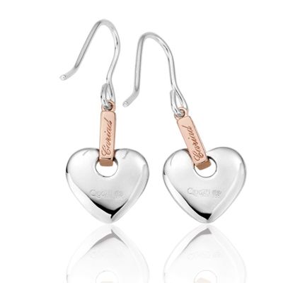 Clogau Sterling Silver 9ct Gold Cariad Earrings