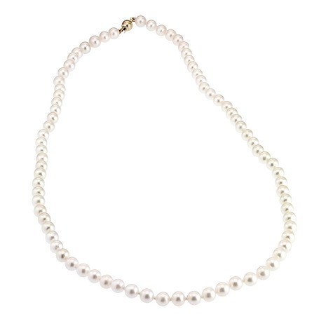 9ct gold 18 cultured freshwater pearl necklace