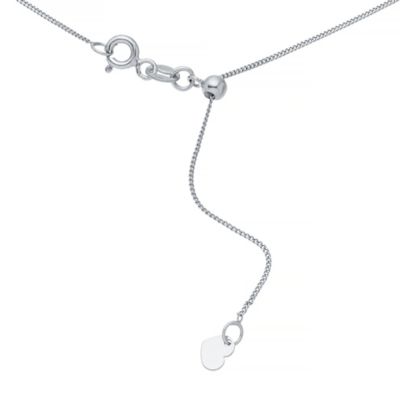 silver adjustable necklace curb chain