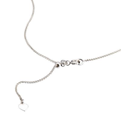 Silver adjustable necklace spiga chain