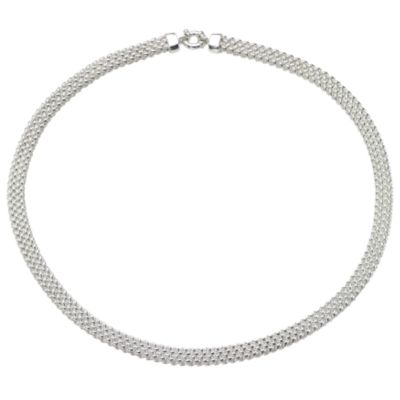 sterling silver woven necklace