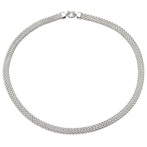 sterling silver woven necklace
