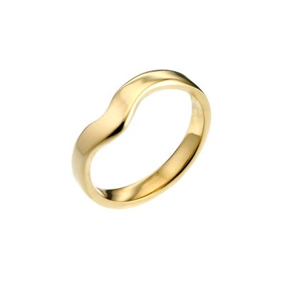 18ct Yellow Gold Shaped Wedding Ring