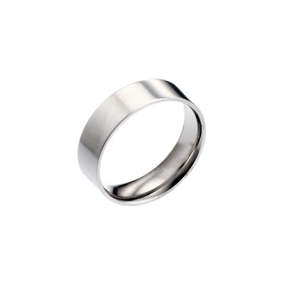 9ct White Gold 6mm Heavyweight Flat Court Ring