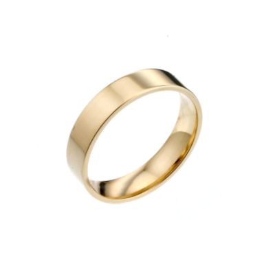 9ct Yellow Gold 5mm Heavyweight Flat Court Ring - Product number 6653561