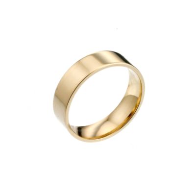 9ct Yellow Gold 6mm Heavyweight Flat Court Ring