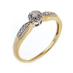 9ct Two Colour Gold Diamond Solitaire Ring9ct Two Colour Gold Diamond Solitaire Ring