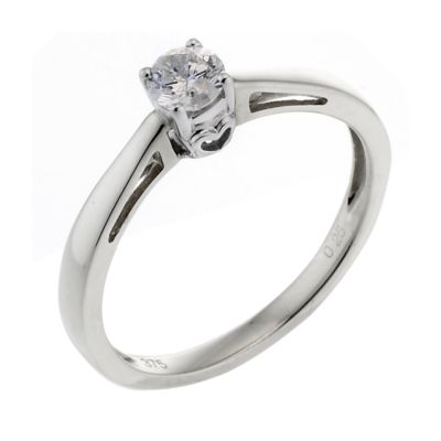 9ct White Gold Third Carat Diamond Solitaire Ring