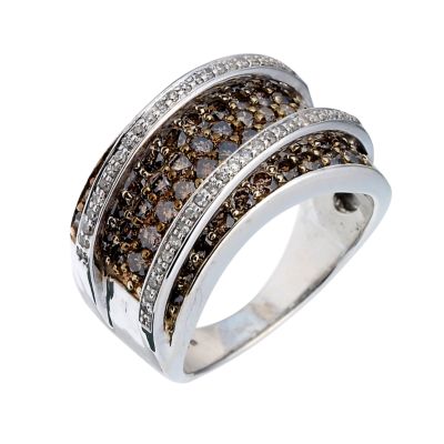 9ct White Gold Two Carat Cafe Diamond Ring - Product number 6668747