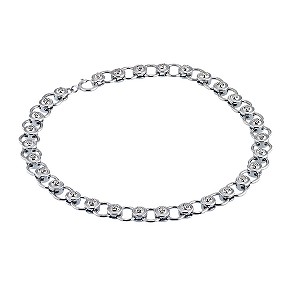 Shine and Shimmer Sterling Silver Diamond Bracelet