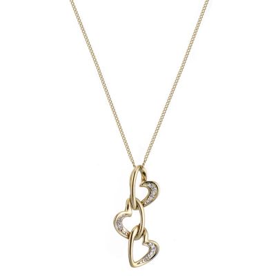 9ct Gold Diamond Set Heart Pendant - Product number 6669646