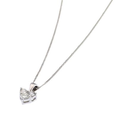 9ct white gold diamond heart pendant - Product number 6671640
