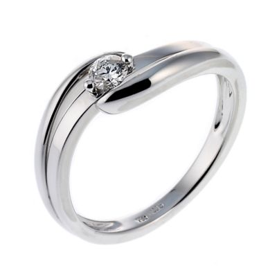 18ct white gold 15 point diamond solitaire ring