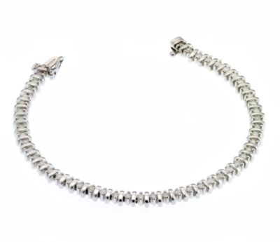 9ct white gold 2 carat diamonds Tennis bracelet