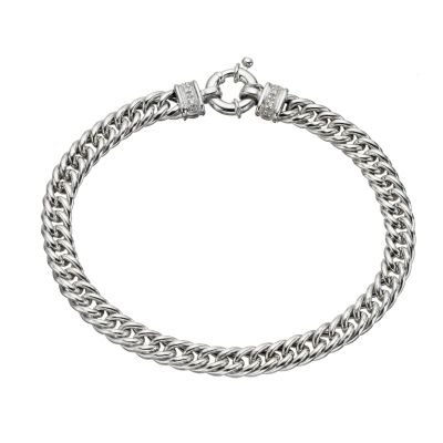 9ct white gold diamond end bracelet - Product number 6676235