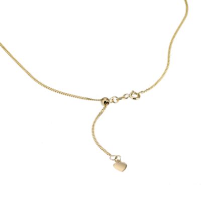 Sliding Adjuster 9ct yellow gold curb chain 20