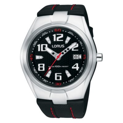 Lorus Men's Black Strap Watch
