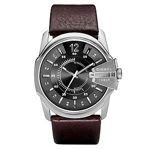 Diesel Men's Brown Leather Strap Watch
